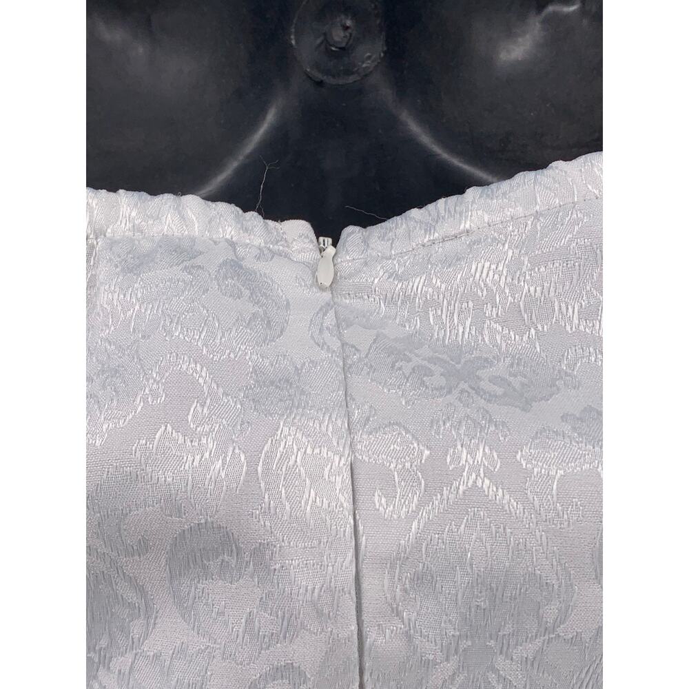 DO+BE Women’s White Floral Print V-Neck Sleeveless Asymmetrical Peplum Top SZ S - Picture 6 of 10